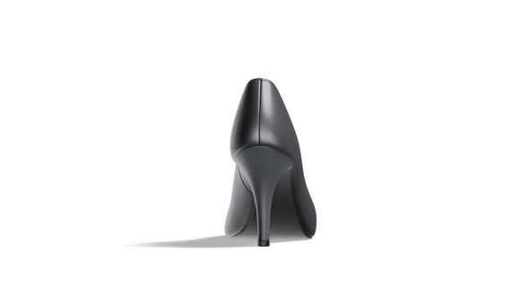 Blank black high heels shoes mock up, looped rotation