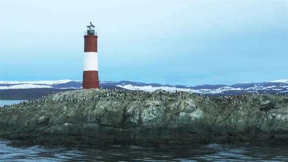 Lighthouse In the Beagle Channel, near Ushuaia, Tierra del Fuego province, Argentina.