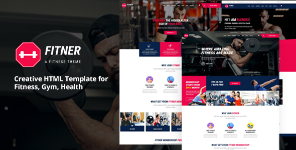 Fitner - Creative HTML Template for Gym, Fitness & Health
