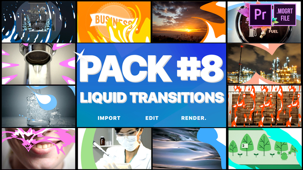 Liquid Transitions Pack 08 | Premiere Pro MOGRT