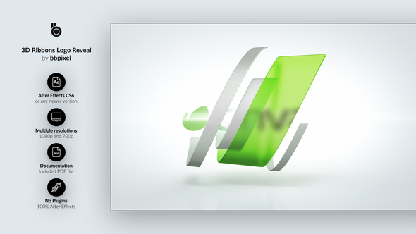 3D Ribbons Logo Reveal