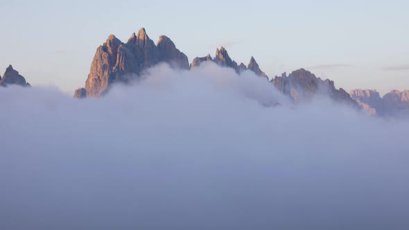 Timelapse National Nature Park Tre Cime in the Dolomites Alps