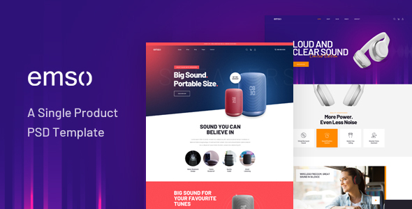 Emso - A Single Product PSD Template