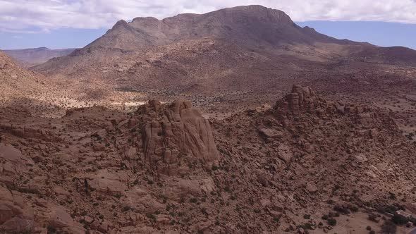 AERIAL: Dry Landscape in Sahara Desert