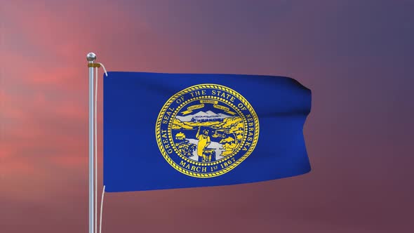 Nebraska Flag 4k