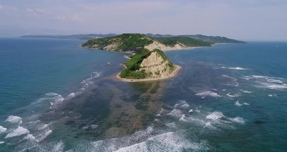 Birds Eye View of the Cape of Rodon in Albania