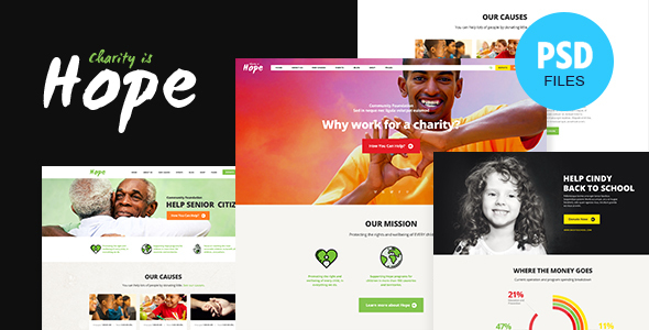 Hope | Non-Profit & Charity PSD Template