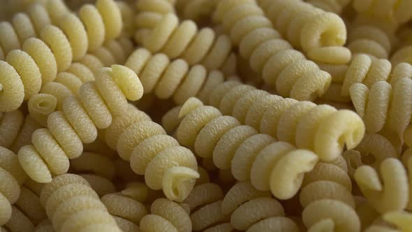 Uncooked Fusilli Corti Bucati Pasta