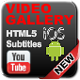 Responsive Video Gallery Youtube HTML5 & Subtitles - CodeCanyon Item for Sale