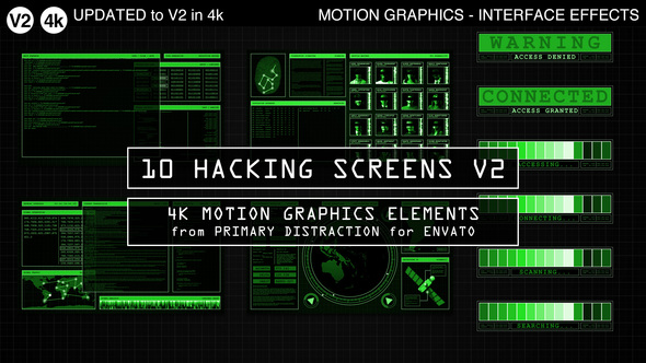 Hacking Screens V2 (4k)
