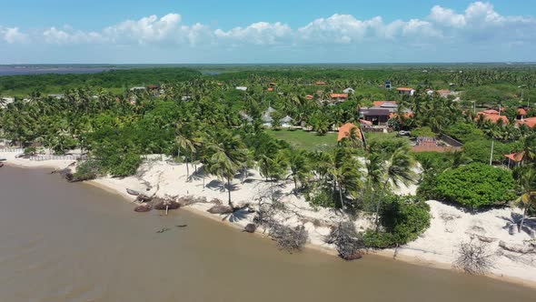 Lencois Maranhenses Maranhao. Scenic sand dunes and turquoise rainwater lakes