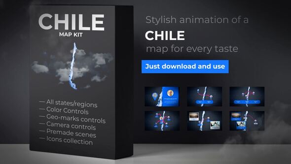 Chile Map - Republic of Chile Map Kit