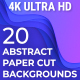 20 Abstract Paper Cut Backgrounds 4K - VideoHive Item for Sale