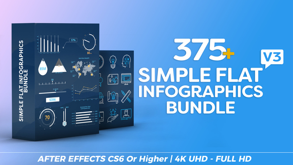 Simple Flat Infographics Bundle alt