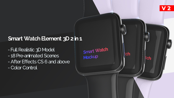 Smart Watch 3D Model Mockup - App Promo