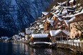 Architecture of the traditional wooden Hallstatt lakeside houses - PhotoDune Item for Sale