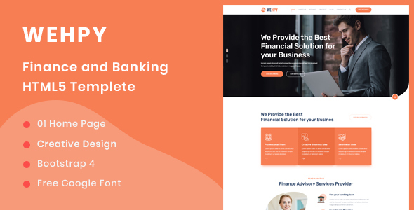 Wehpy - Multipurpose Finance and Banking HTML5 Template