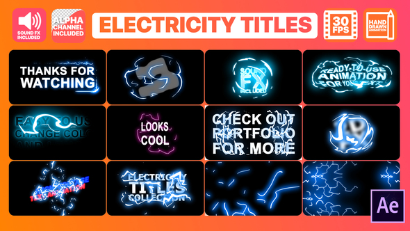Electricity Titles Collection | After Effects
