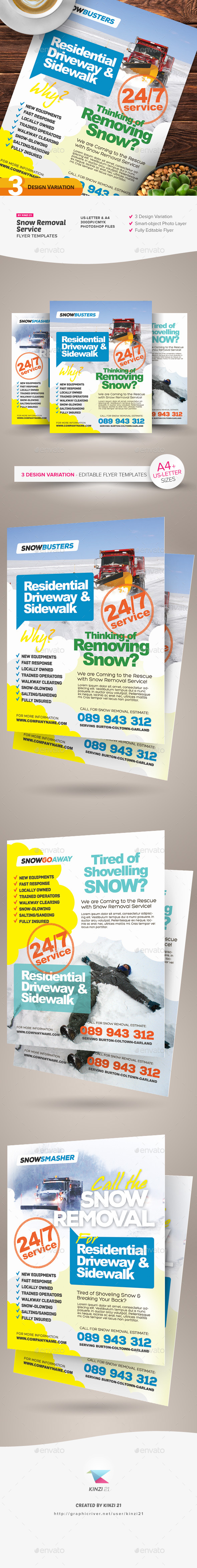 Snow Removal Service Flyers