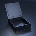 Black blank open cardboard box on a dark background. Mock up template. - PhotoDune Item for Sale