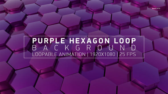 Purple Hexagon Loop Background