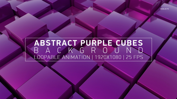 Abstract Purple Cubes Background