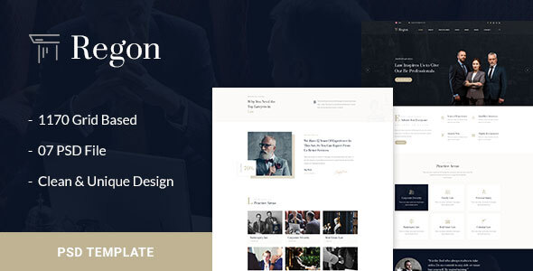 Regon - Law & Business PSD Template