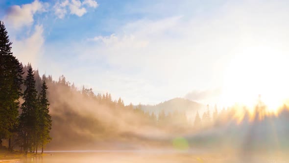 Foggy Sunrise Time Lapse Al Lake