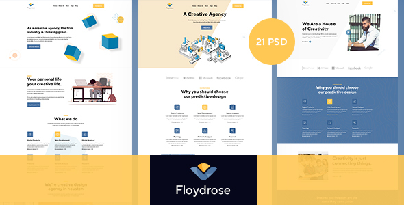 Floydrose - Modran Creative Agency PSD Template