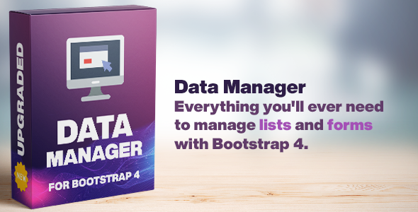Data Manager: Tables & Forms handler for Bootstrap 4