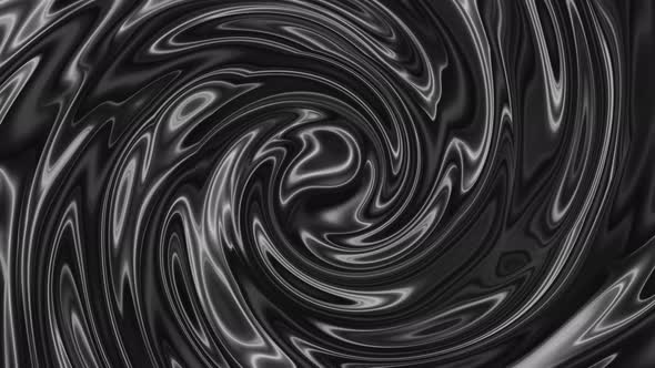 Black White Color Silky Twisted Liquid Animated Background