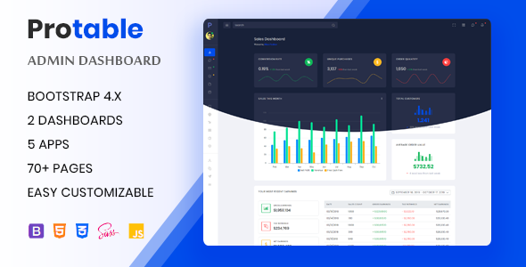 Protable - Responsive Admin Dashboard Template