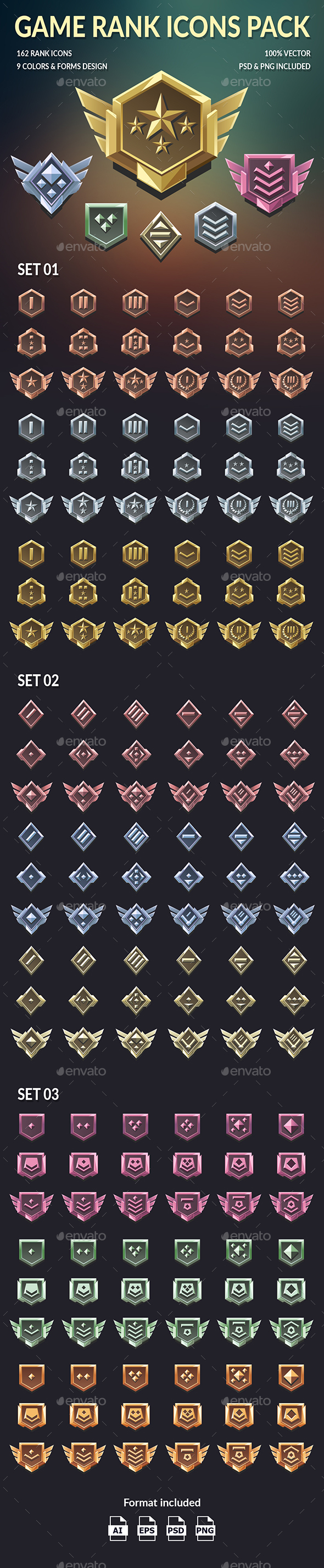 Game Rank Icons Pack