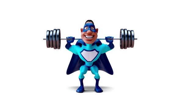 Fun 3D cartoon fun superhero