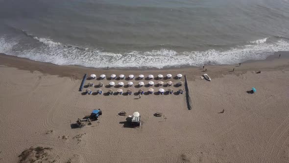 aerial sea ​​and beach