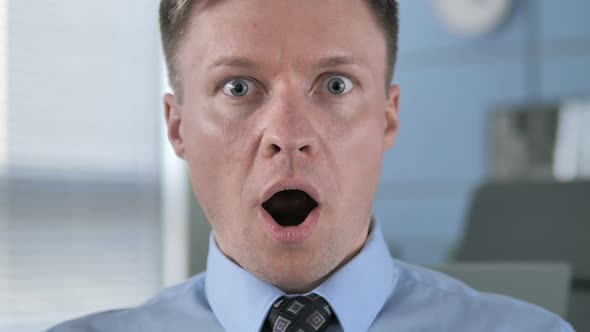 Face of Surprised Businessman