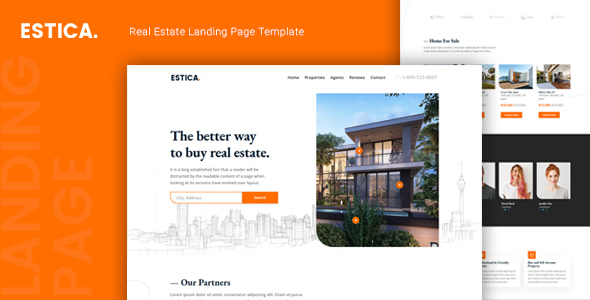 Estica — Real Estate Landing Page Template
