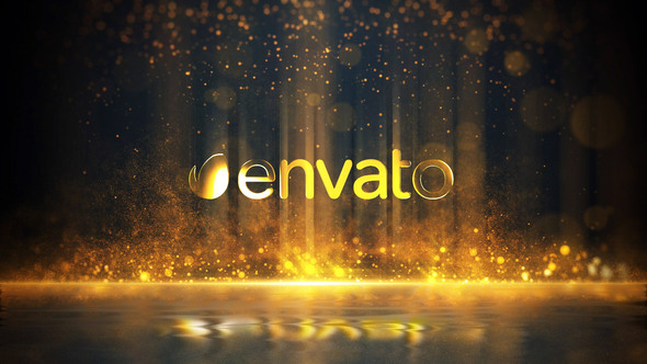 Golden Particles Glitter Logo alt