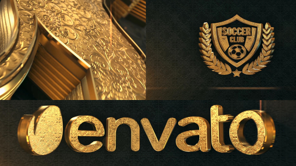 3D Gold Logo Reveal V2 alt