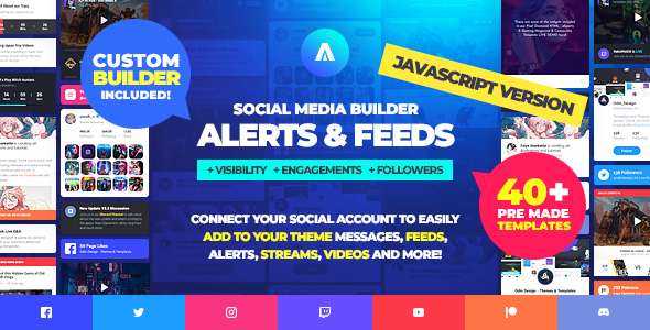Asgard - Social Media Alerts & Feeds Javascript Builder - Facebook, Instagram, Twitch and more!