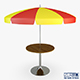 Patio table with umbrella v 2 - 3DOcean Item for Sale