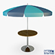 Patio table with umbrella v 4 - 3DOcean Item for Sale