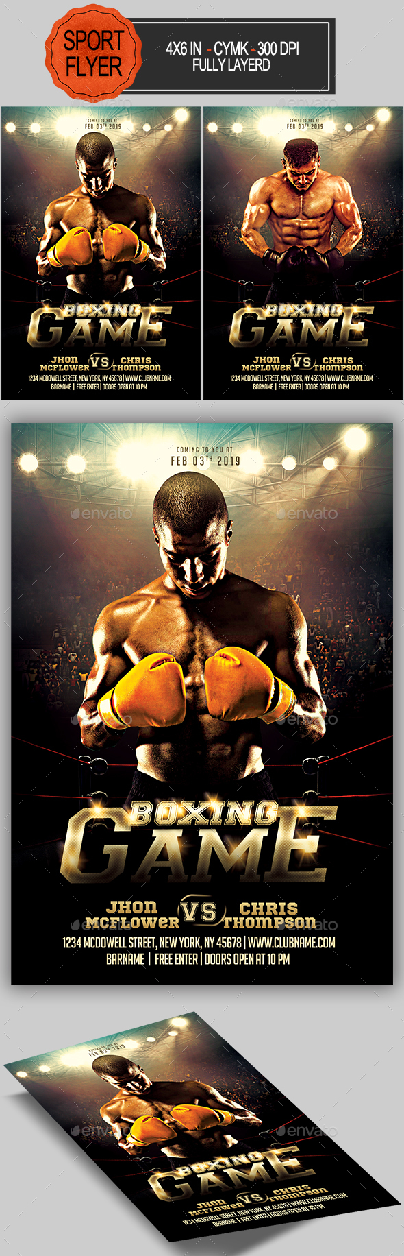 Boxing Game Flyer