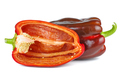 Sliced and whole dark-red sweet bell peppers - PhotoDune Item for Sale