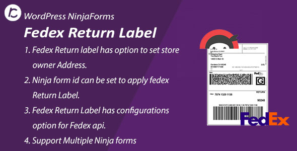 FedEx Return Label Using Ninja Form
