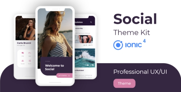 Social Theme - Professional UX/UI Kit for Ionic 4