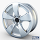 Style 138 wheel silver Mid Poly - 3DOcean Item for Sale