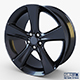 Style 128 wheel black Mid Poly - 3DOcean Item for Sale