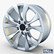 Style 227 wheel silver Mid Poly - 3DOcean Item for Sale