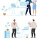 Diverse Multiracial Office Team Coworking Set - GraphicRiver Item for Sale
